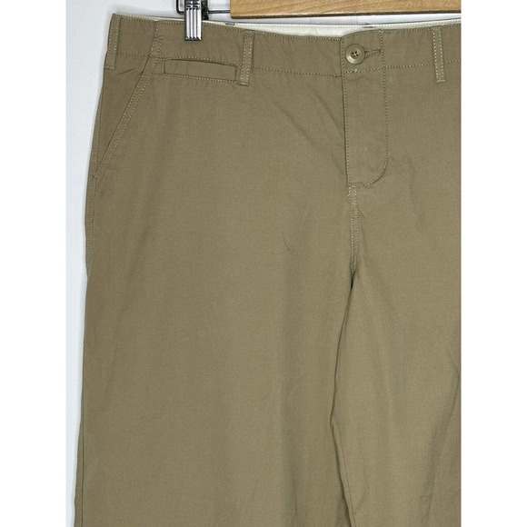 NWT Norma Kamali Womens Casual Chino Pant Size 16 Wide Leg Button Fly In Sand - Picture 6 of 12